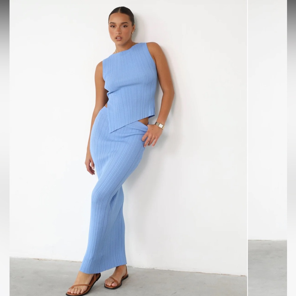 Long ribbed skirt
